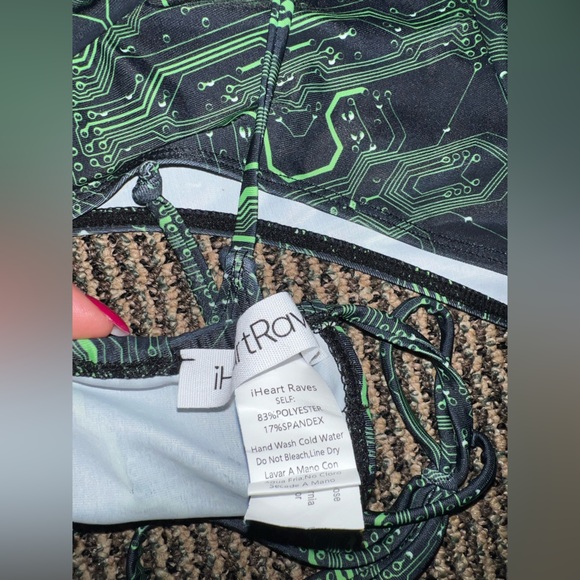 IHeartRaves CYBER MATRIX ULTRA CROPPED TOP and BIKINI SET - Picture 6 of 8